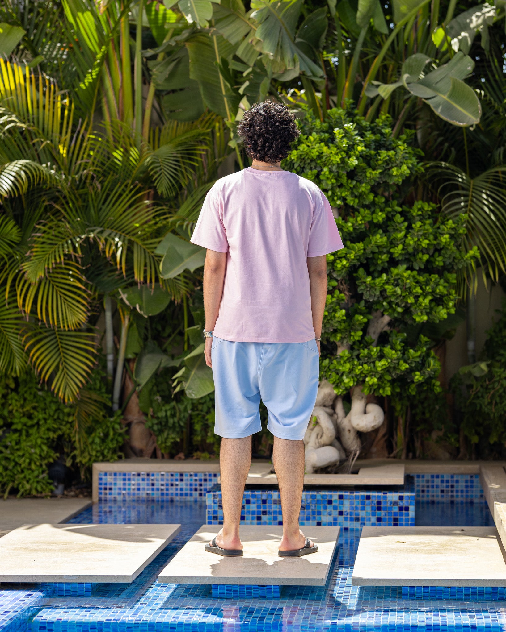 back [color : Baby pink]