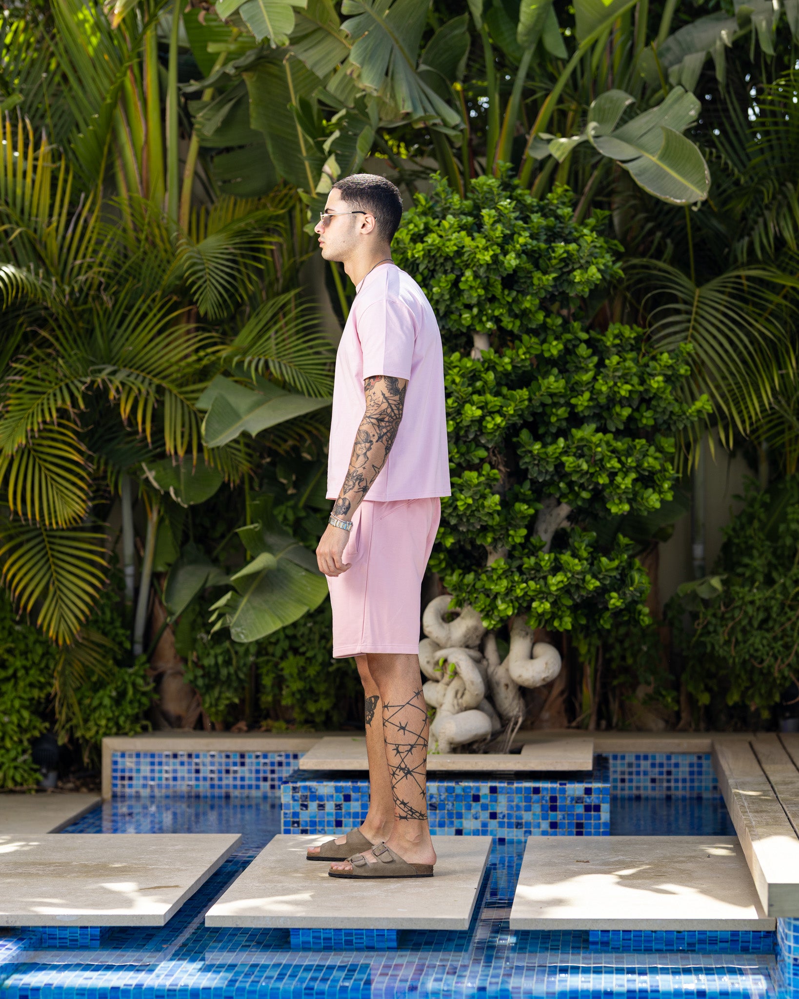 back [color : Baby pink]