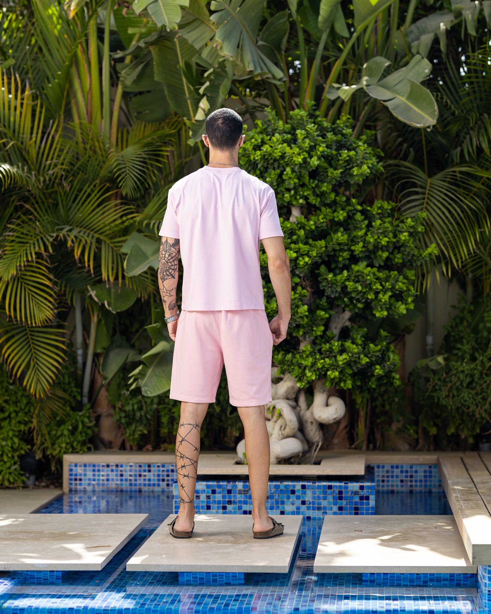 back [color : Baby pink]