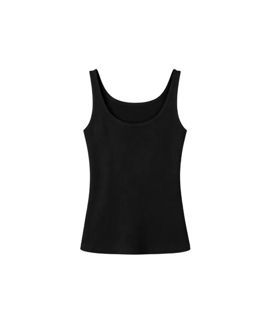 SLEEVELESS RIBBED TANK TOP