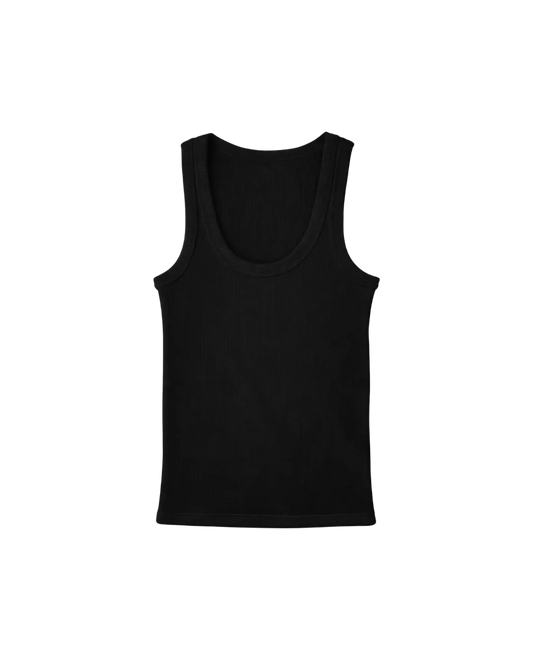 SLEEVELESS RIBBED TANK TOP