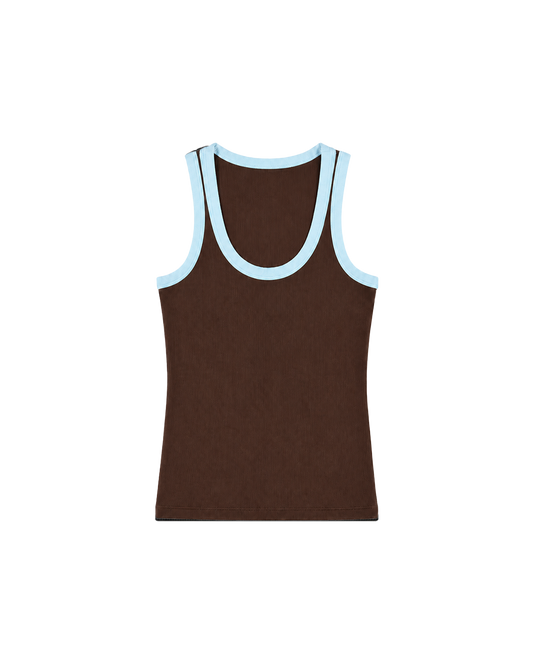 front [Color: BROWN & BABY BLUE]